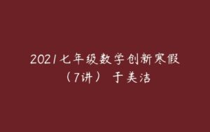 2021七年级数学创新寒假（7讲） 于美洁-51自学联盟