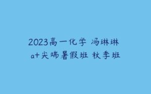2023高一化学 冯琳琳 a+尖端暑假班 秋季班-51自学联盟