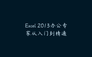 Excel 2013办公专家从入门到精通-51自学联盟