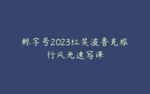 鲸字号2023红笑波鲁克旅行风光速写课-51自学联盟