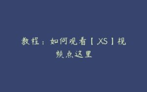 教程：如何观看【.XS】视频点这里-51自学联盟