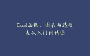 Excel函数、图表与透视表从入门到精通-51自学联盟