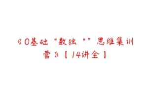 《0基础“数独“”思维集训营》【14讲全】-51自学联盟