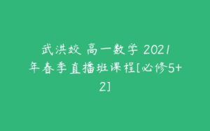 武洪姣 高一数学 2021年春季直播班课程[必修5+2]-51自学联盟