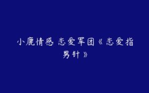 小鹿情感 恋爱军团《恋爱指男针》-51自学联盟