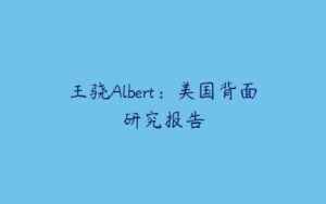 王骁Albert：美国背面研究报告-51自学联盟