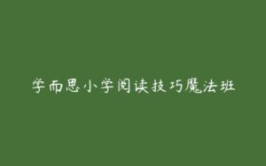 学而思小学阅读技巧魔法班 -51自学联盟