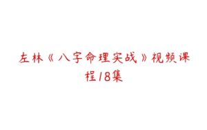 左林《八字命理实战》视频课程18集-51自学联盟