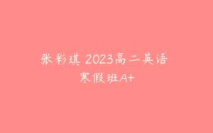 张彩琪 2023高二英语 寒假班A+-51自学联盟