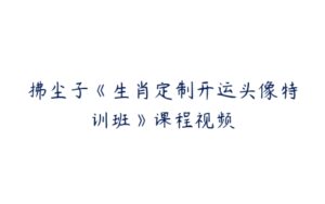 拂尘子《生肖定制开运头像特训班》课程视频-51自学联盟