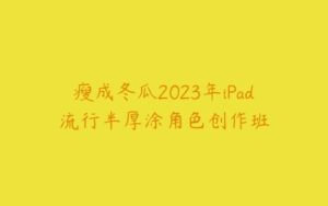 瘦成冬瓜2023年iPad流行半厚涂角色创作班-51自学联盟