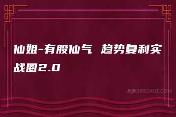 仙姐-有股仙气 趋势复利实战圈2.0-51自学联盟