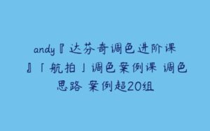 andy『达芬奇调色进阶课』「航拍」调色案例课 调色思路 案例超20组-51自学联盟