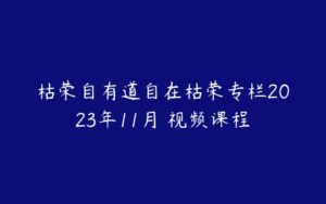 枯荣自有道自在枯荣专栏2023年11月 视频课程-51自学联盟