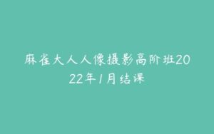 麻雀大人人像摄影高阶班2022年1月结课-51自学联盟