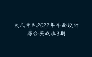 大凡申也2022年平面设计综合实战班3期-51自学联盟