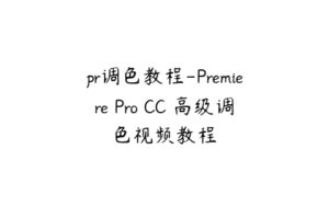 pr调色教程-Premiere Pro CC 高级调色视频教程-51自学联盟