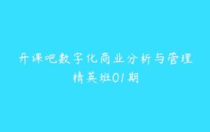 开课吧数字化商业分析与管理精英班01期-51自学联盟