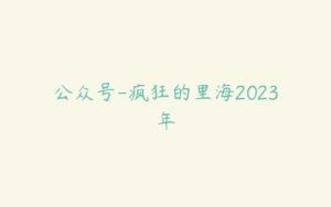 公众号-疯狂的里海2023年-51自学联盟