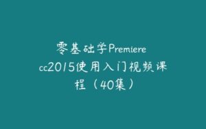 零基础学Premiere cc2015使用入门视频课程（40集）-51自学联盟