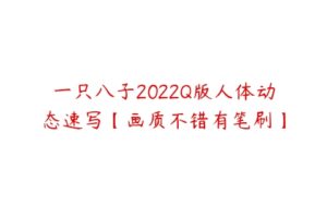 一只八子2022Q版人体动态速写【画质不错有笔刷】-51自学联盟