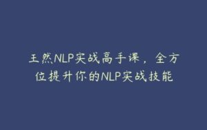 王然NLP实战高手课，全方位提升你的NLP实战技能-51自学联盟