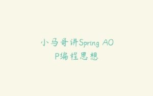 小马哥讲Spring AOP编程思想-51自学联盟