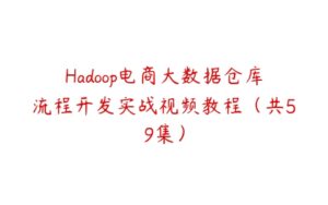 Hadoop电商大数据仓库流程开发实战视频教程（共59集）-51自学联盟