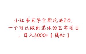 小红书玄学全新玩法2.0，一个可以做到退休的玄学项目，日入3000+【揭秘】-51自学联盟