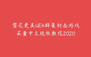 雪花更美UE4群集射击游戏买量中文视频教程2020-51自学联盟