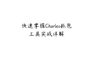 快速掌握Charles抓包工具实战详解-51自学联盟