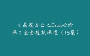 《高效办公之Excel必修课》全套视频课程（15集）-51自学联盟