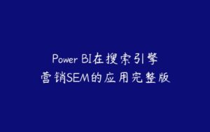 Power BI在搜索引擎营销SEM的应用完整版-51自学联盟