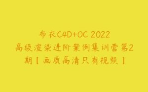 布衣C4D+OC 2022高级渲染进阶案例集训营第2期【画质高清只有视频】-51自学联盟
