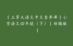 【王芳大语文中文素养课】小学语文四年级（下）【部编版】-51自学联盟