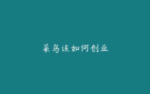 菜鸟该如何创业-51自学联盟