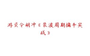 游资令胡冲《裴波周期擒牛实战》-51自学联盟