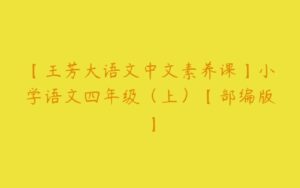 【王芳大语文中文素养课】小学语文四年级（上）【部编版】-51自学联盟