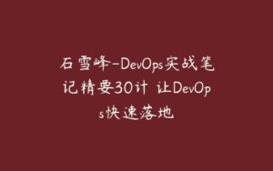 石雪峰-DevOps实战笔记精要30计 让DevOps快速落地-51自学联盟