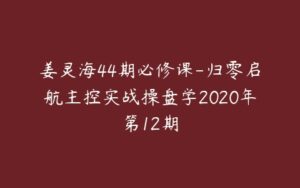 姜灵海44期必修课-归零启航主控实战操盘学2020年第12期-51自学联盟