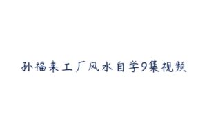 孙福来工厂风水自学9集视频-51自学联盟