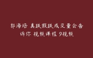 郭海培 真跌假跌成交量会告诉你 视频课程 9视频-51自学联盟