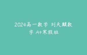 2024高一数学 刘天麒数学 A+寒假班-51自学联盟