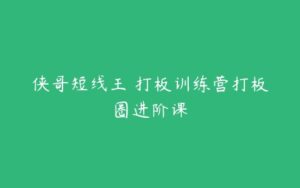 侠哥短线王 打板训练营打板圈进阶课-51自学联盟