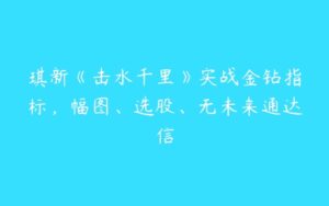 琪新《击水千里》实战金钻指标，幅图、选股、无未来通达信-51自学联盟