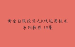 黄金白银投资之K线运用技术系列教程 14集-51自学联盟