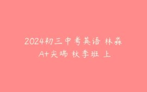 2024初三中考英语 林淼 A+尖端 秋季班 上-51自学联盟