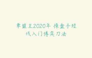 章盟主2020年 操盘手短线入门博弈刀法-51自学联盟