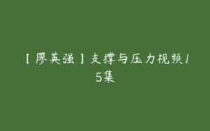 【廖英强】支撑与压力视频15集-51自学联盟