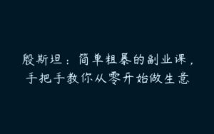 殷斯坦：简单粗暴的副业课，手把手教你从零开始做生意-51自学联盟